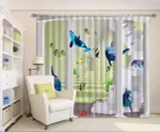 3D Dolphin 357 Blockout Photo Curtain Printing Curtains Drapes Fabric Window AU