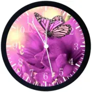 Purple Butterfly Wall Clock 12" Large Personalized option with adding names E122