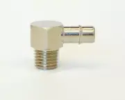 1pc 3/16" ID Hose x 1/8" NPT Nickel Plated Brass Elbow MettleAir 139NP-3A-SB