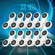 WHITE Hand Spinner Tri Fidget Focus Desk Toy EDC ADHD Autism KIDS ADULT 10 PCS