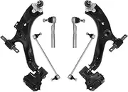 6pcs Front Suspension Kit Control Arms Ball Joints Sway Links Tie Rods Set Compatible For Honda CR-V 2012 2013 2014 MS601175