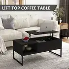 Lift Top Coffee Table Tea Black Dining Living Room Sofa Side Up Modern Furniture