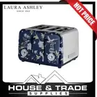 Laura Ashley 4 Slice Toaster - Elvenden Blue & Silver SBT583BS
