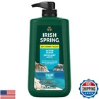 Irish Spring Active Scrub Exfoliating Body Wash for Men, 24-Hour Fresh, Face
