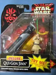 Star Wars Episode 1 Deluxe Qui-Gon Jinn Deluxe Action Figure