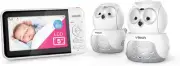 Vtech BM5550-OWLN 5" 2-Camera Full Colour Pan & Tilt Video & Audio Baby Monit...