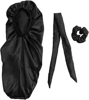 3 pcs Satin Bonnet Sleeping Women Elastic Band Sleep Cap Night Hair Care Hat Silky Sleep Bonnet Curly Hair