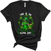 [Generic] This is My St. Patrick's Day Pajama Shirt, Adorable Bunny Inside Shamrock Circle, Family Group Unisex T-Shirt