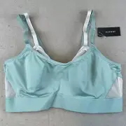 Natori Gravity Contour Sport Bra 36B Underwire Aquamarine Blue Mink Gray