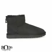 UGG CLASSIC MINI II BLACK SUEDE SHEEPSKIN WOMEN`S BOOTS SIZE US 7/UK 5.5 NEW