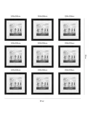 Gallery Wall Set - 9 Square Black Photo Frames