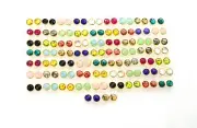 WHOLESALE 65PR 925STERLING 24CT GOLD OVERLAY SIMULATED PERIDOT STUD LOT W999