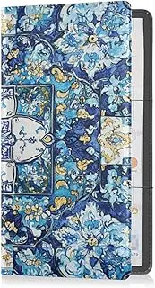 Premium Leather Car Registration & Insurance Card Holder Men Women Prefect Car Essentials Wallet for Driver Auto Owners Trailer Motorcycle Boat Bohemian Boho Vintage Mandala Style Flower