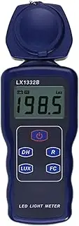 High Performance LED Light Meter Digital Display Lux Meter Probe Rotate 270 Degrees 0.1Lux～200,000Lux LUX/FC Function for Homes, Agriculture, Warehouse