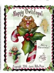 Mini Tole Painting Ornament Packet: Happy Owlidays by Jamie Mills-Price