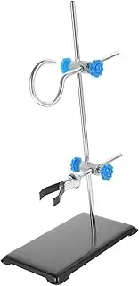 ULTECHNOVO Mini Iron Stand Laboratory Retort Stand Sturdy Platform Easy to Carry Assemble Random Style