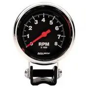 Autometer Traditional Chrome Tachometer With Mounting Cup - 8,000 RPM, 2 5/8 Inch, AU2893