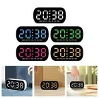 LED Display Alarm Clock with Temperature and Date Tabletop Digital Clock