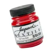 Jacquard Products Textile Color Fabric Paint, 2.25-Ounce, True Red