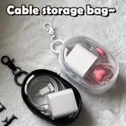 Multifunctional Clear Data Cable Organizer Storage Box Outdoor Travel Headset St