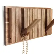 Wall Coat Rack for Farmhouse: Wooden Rustic Heavy Duty 8 Hooks Mounted Narrow