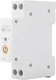 Smart WiFi Circuit Breaker, Remote Tuya APP Control Power Switch On Off Timer Power Meter Energy Monitor with APP Voice Control, 35mm DIN Rail, for Household Appliances