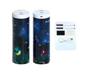NBX Pencil Cases Fingerprint Password Lock Pencil Case Organizer Double Layer Cylindrical Cute Pen Bag Holder with Mirror Erasable Notepad Calculator Large