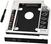 Padarsey Universal 9.5mm SATA to SATA 2nd SSD HDD Hard Drive Caddy Adapter Tray Enclosures Compatible for DELL HP Lenovo ThinkPad ACER Gateway ASUS Sony Samsung MSI Laptop