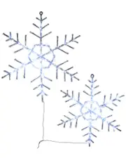 National Tree Company Ice Crystal Snowflake with Micro LED Lights