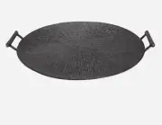 Walden Tray 62-593 Black Aluminum Round Decorative Tray 26in Vintage Room Décor