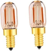 Alipis 2pcs E14 Light Bulb Oven Bulb Salt Light Warm White 12-24v Cooker Hood Lamp Easy Install Low Heat Generation