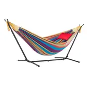 Viver 2.7m Hammock Chair Lounger Bed With Stand Steel Frame Carry Bag Cotton