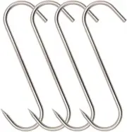 10" Meat Hook 10mm Heavy Duty Stainless Steel Butcher Hooks for Hanging Beef NEW