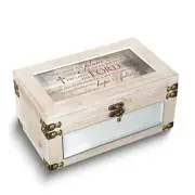 Whitewash Wood For I Know The Plans Musical (How Great Thou Art) Keepsake Box