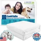 CushTello™ 100% Waterproof Mattress Protector Full Size Bed - 180gsm Cotton B