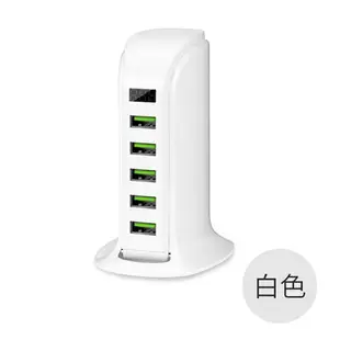 (電壓電流顯示) 5孔4A USB充電器/充電座/家用旅行插座