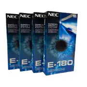NEC E-180 Superior Performance VHS Video Cassette Blank Tapes Includes Lot Of 4