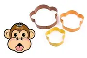 Coloured Monkey Cookie Cutters
