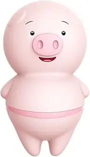 Licking Tongue Vibrator Oral Nipple Clitoral Stimulator, Powerful clit-licking with the soft tongue-shaped,6 Speed G-spot Cute Pig Design O-shaped Suction Cup, Miraco Female Sex Toys