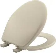 MAYFAIR 887SLOW 006 Affinity Slow Close Removable Plastic Toilet Seat That Will Never Loosen, Providing The Perfect Fit, Round, Long Lasting Solid Plastic, Bone