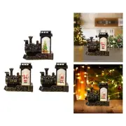 Lighted Christmas Snow Globe Train Statue Wedding Snow Floats Christmas Lamp