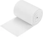 uxcell Twill Wide Elastic Band Double-Side (70mm) 2.8 Inch Flat 2 Yard Woven Elastic Band Knit Elastic Spool Heavy Stretch Strap White for Sewing, Waistband