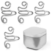 Mnuizu 4Pcs Crochet Rings, Adjustable Crochet Rings Kit, Tension Guide Yarn R...