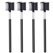 4Pcs Eyebrow Brush and Comb Set Portable Spoolie Brushes for Eyelashes Extension