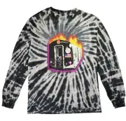 NEW VERY RARE TRAVIS SCOTT TIE DYE BARCLAYS BK LS T-Shirt BLACK Sz S StockX