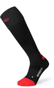 Lenz Heat Sock 4.1 Toe Cap, black-red, Size 39 - 41 for Men Black Red