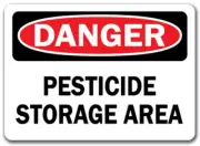Danger Sign - Pesticide Storage Area - 10" x 14" OSHA Safety Sign