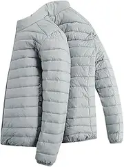[Bciopll] Men Down Cotton Jacket Hooded Lightweight Parkas Zip Pocket Outerwear Casual Padded Jacket Coat