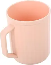 CRILSTYLEO Travel Toothbrush Cup Rinse Cup for Bath Plastic Tumbler Toothbrush Holder with Non-Slip Handle Small