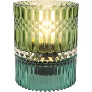 LVD Led Glass Home/Room Bedside Lamp Night Light Tabletop Decor 14cm Green